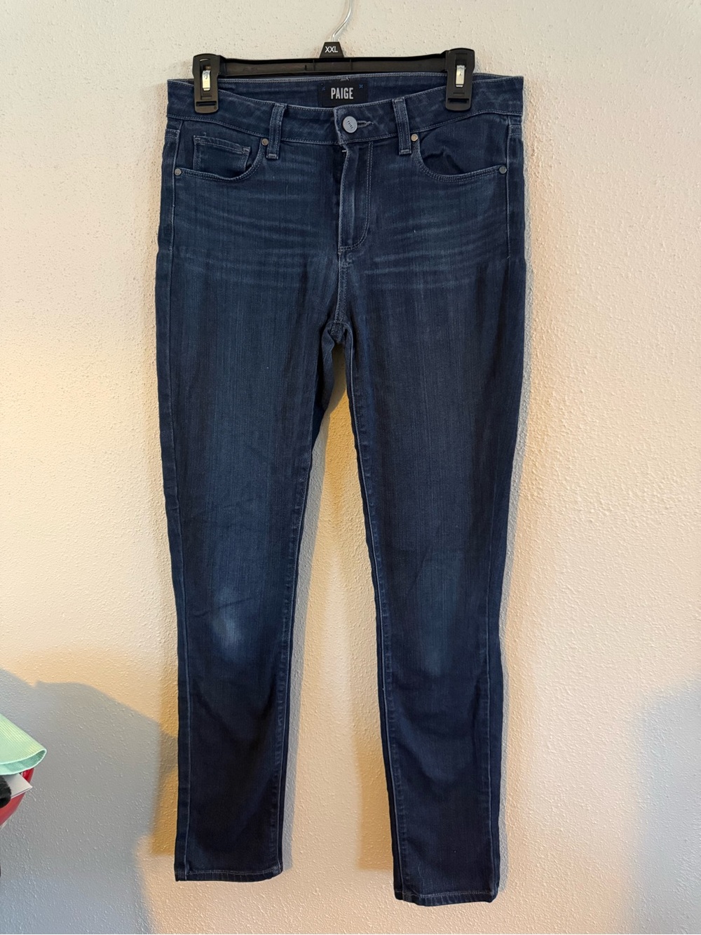 (29) PAIGE Indigo Skinny Jeans - Dark Blue Wash